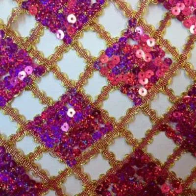 11F-105 Fuchsia/Gold Sequins