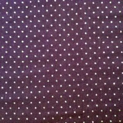 1O-107 Plum Wool w/Silver Dots