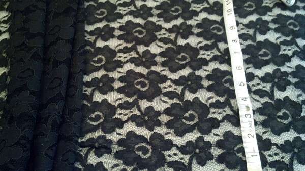 4C-100 Black Re-embroidered Lace - Image 2
