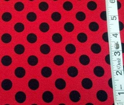 10D-112 Red/Black Polka Dot