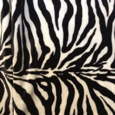 7C-102 Zebra Velvet - 4  YARD REMNANT