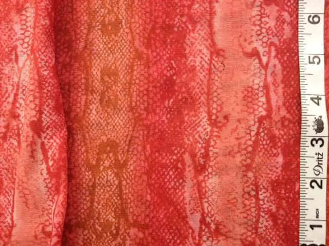 7D-102 Red Snake Skin Mesh