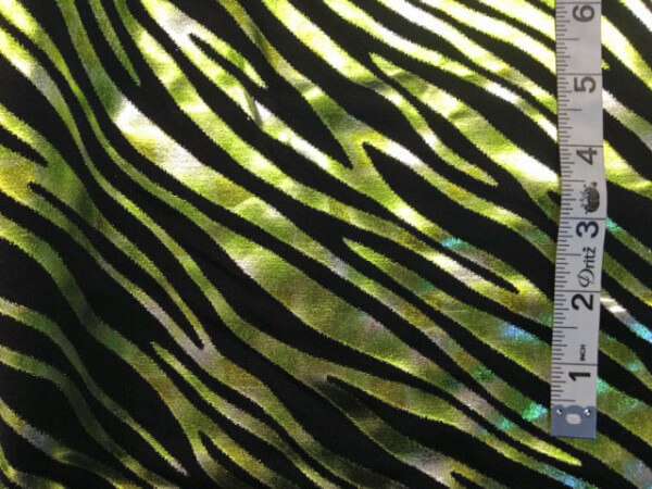 7J-101 Lime Tiger Foiled Lycra