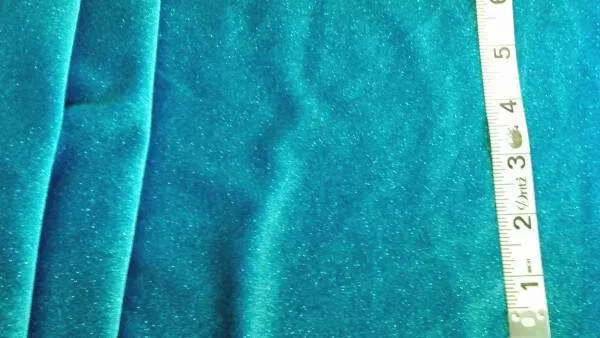9L-105 Turquoise Glitter Stretch Velvet
