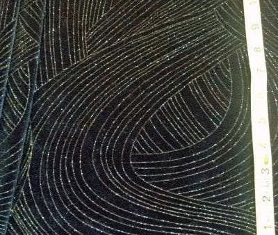 9M-109 Navy Swirl Stretch Velvet