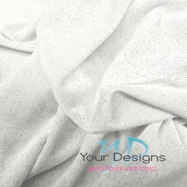 9A-100 White Silver Twinkle Velvet - Image 2