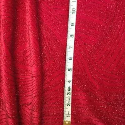 9D-103 Ruby Swirls Stretch Velvet