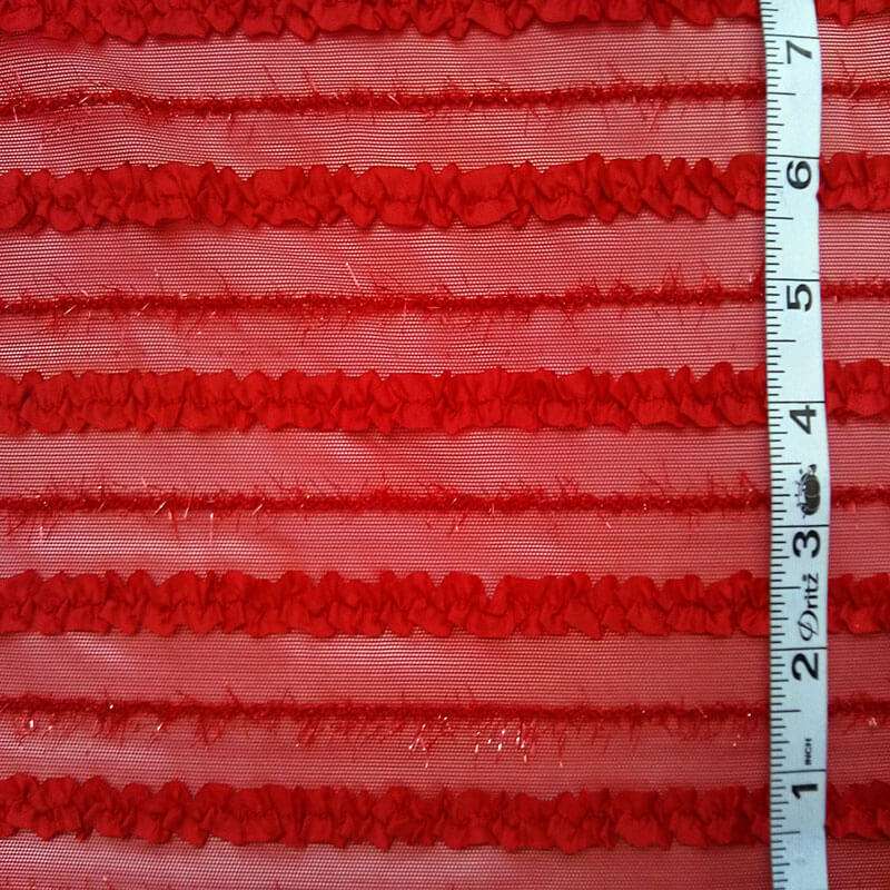 3D-105 Scarlet Ruffled Mesh - Image 2