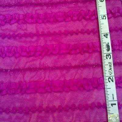 3G-103 Raspberry Ruffled Mesh