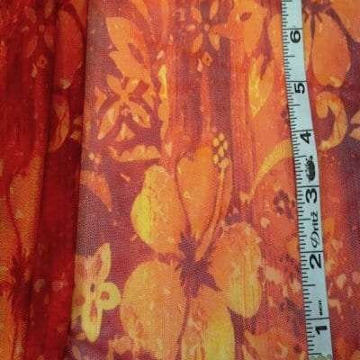3H-104 Orange Hibiscus Mesh