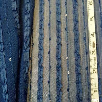 3M-109 Navy Ruffled Mesh
