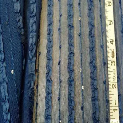 3M-109 Navy Ruffled Mesh