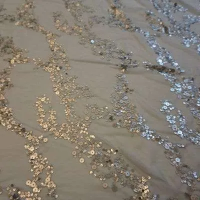 11B-101 Grey Rapture Stretch Sequins