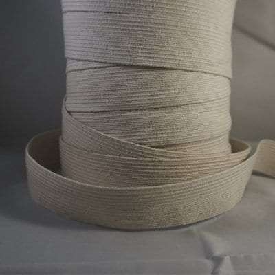 1" Braided Cotton Swimwear Elastic