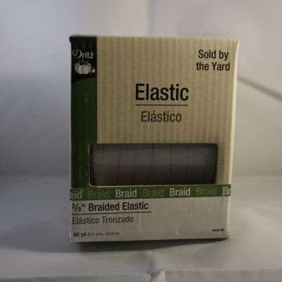 3/8" White Braided Elastic