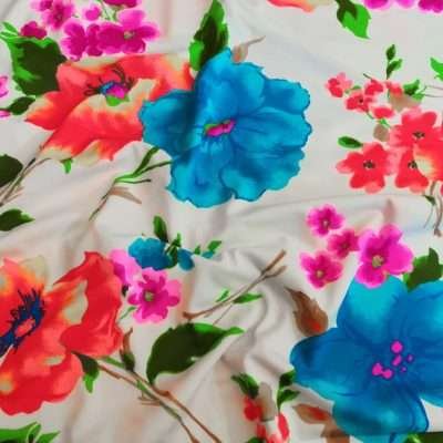 10R-109 Orange Floral Spandex