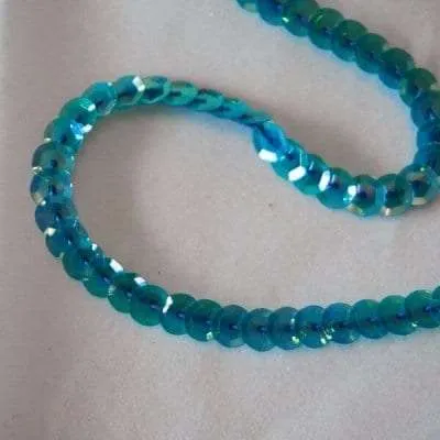 S112 Turquoise Sequins Trim