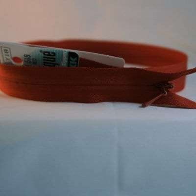 Apple Red Unique Invisible Zipper 22"