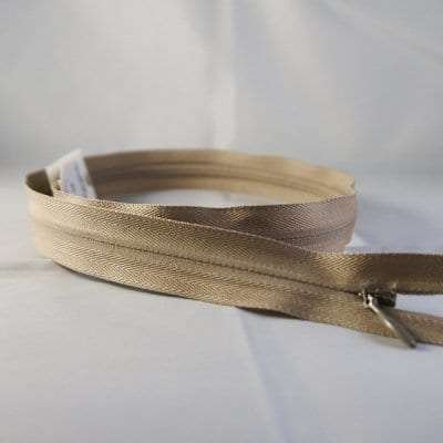 Beige Unique Invisible Zipper 22"
