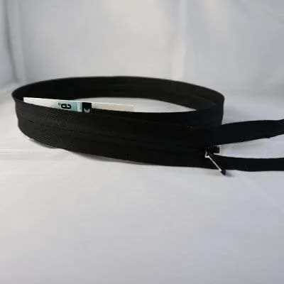 Black Unique Invisible Zipper 18"