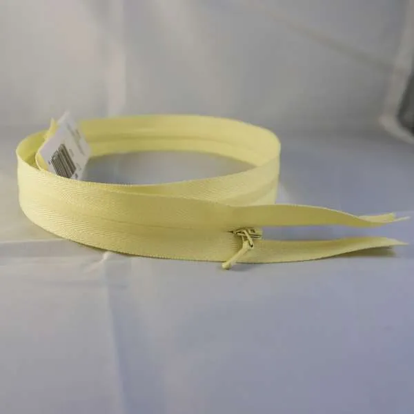 Yellow Unique Invisible Zipper 22"