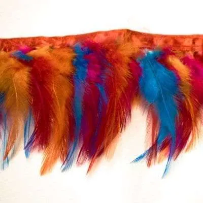 FE103 Multi-colored Feather Trim