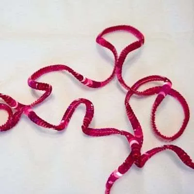 S119 Hot Pink Stretch Sequins Trim