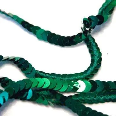 S123 Emerald Sequins Trim