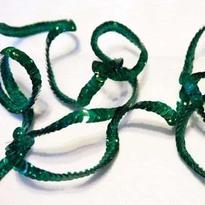 S130 Green Hologram Stretch Sequins Trim