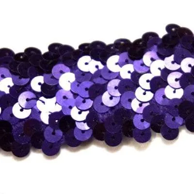 S147 Purple Stretch Sequin Trim 4 Row