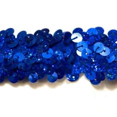 S148 Royal Hologram Stretch Sequin Trim 3 Row