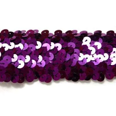 S149 Magenta Stretch Sequin Trim 4 Row