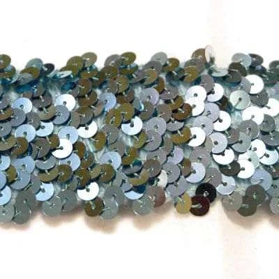 S150 Aqua Stretch Sequin Trim 5 Row - 21 yards $20