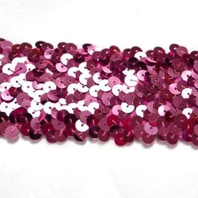 S152 Light Pink Stretch Sequin Trim 5 Row