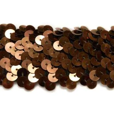 S156 Brown Stretch Sequin Trim 4 Row