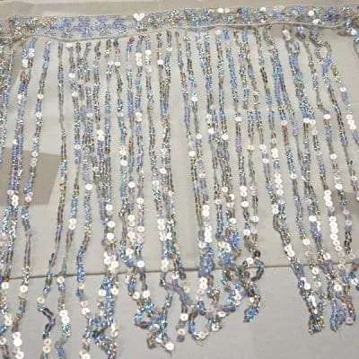 T116 Silver Sequin Trim