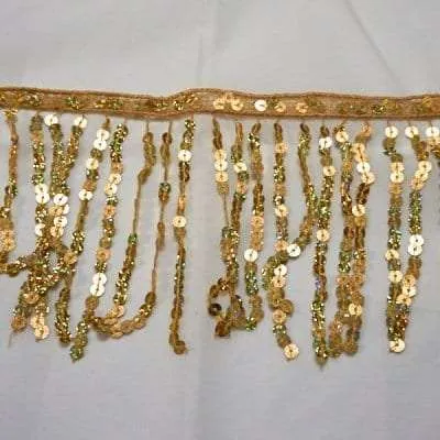 T117 Gold Sequin Trim - 7 yards