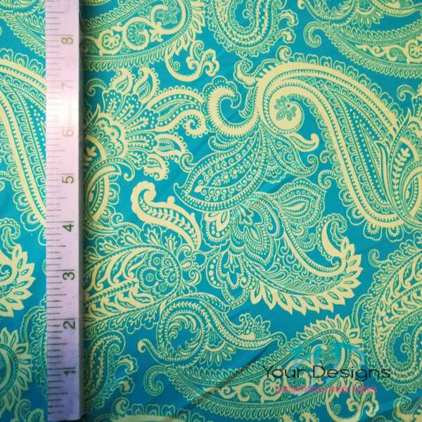 10R-110 Wild Lime Paisley Spandex - Image 2